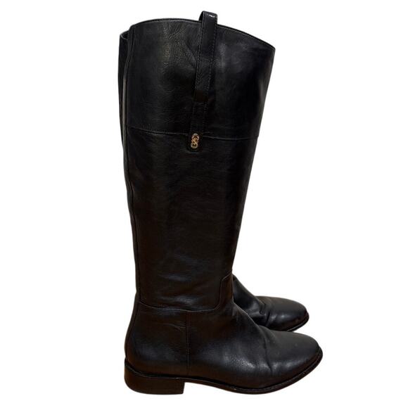 Black Tall Soft Leather Cole Haan Riding Boots Equestrian 7.5us Wardrobe Shoe - Picture 1 of 9